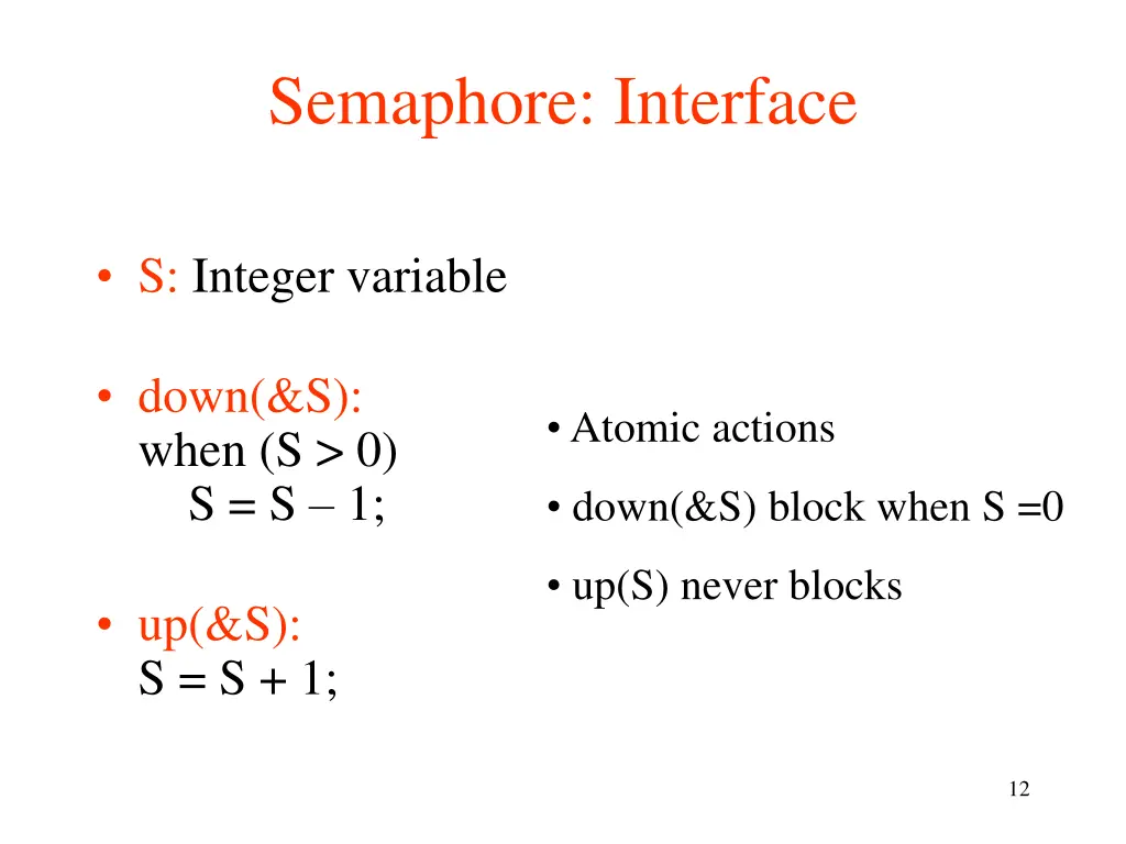 semaphore interface