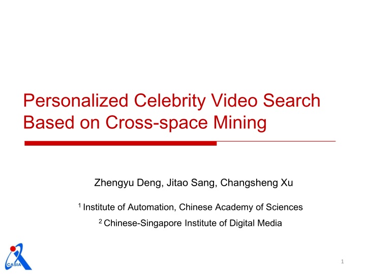 personalized celebrity video search based