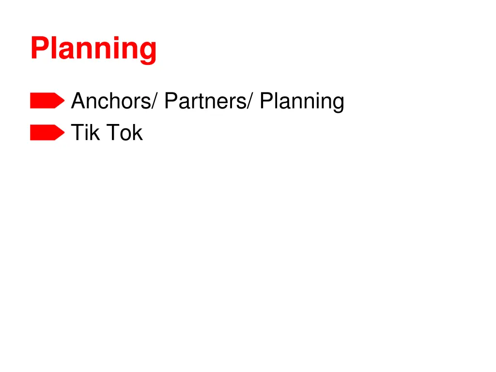 planning