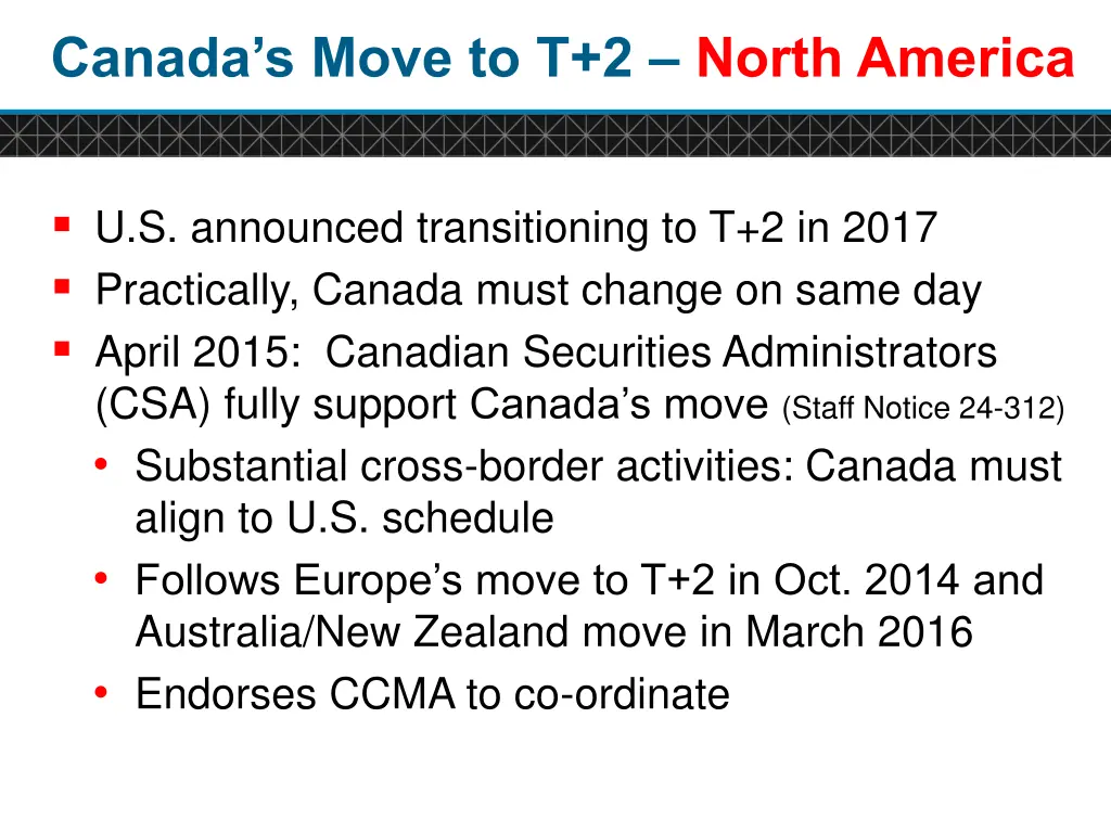 canada s move to t 2 north america