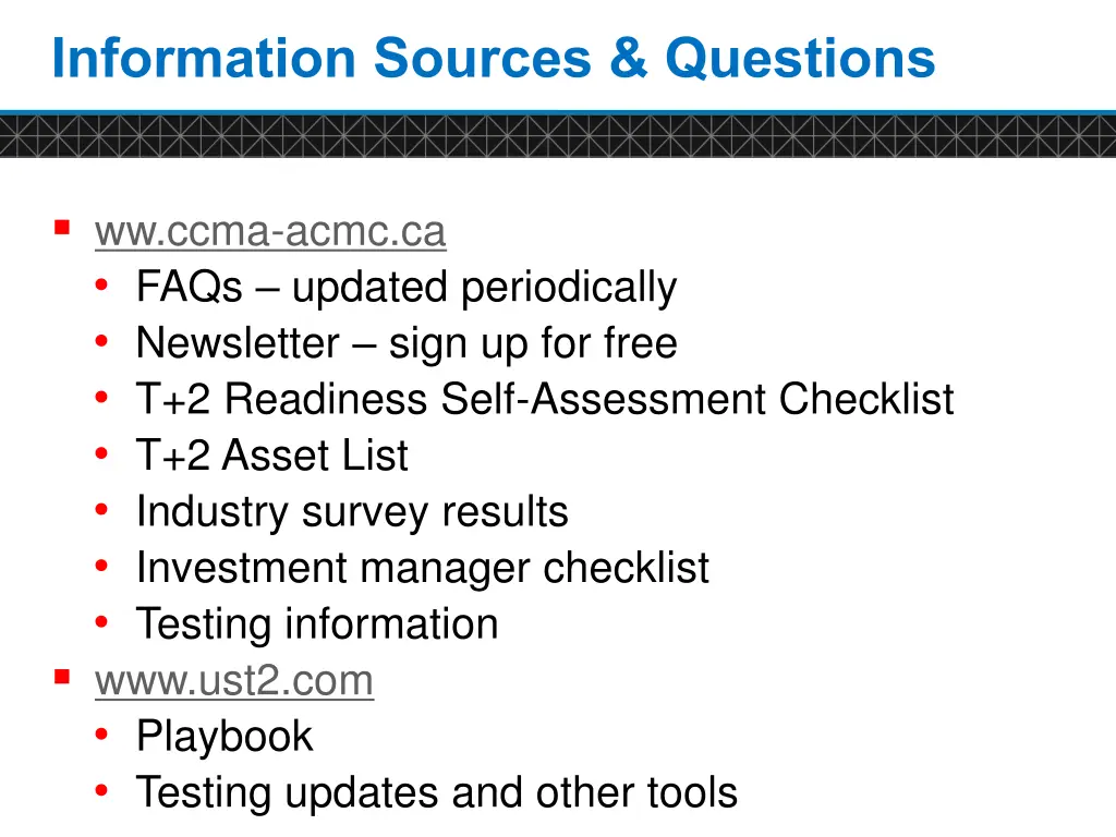 information sources questions