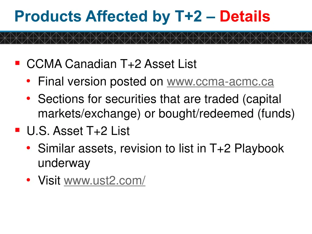 products affected by t 2 details