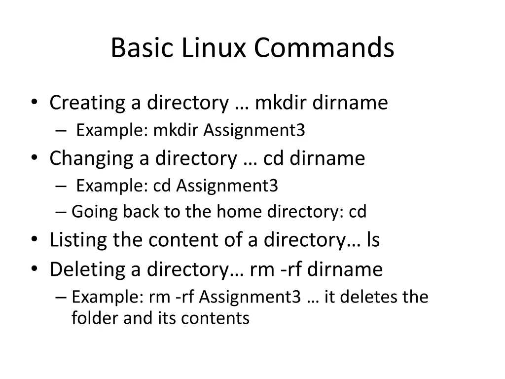 basic linux commands