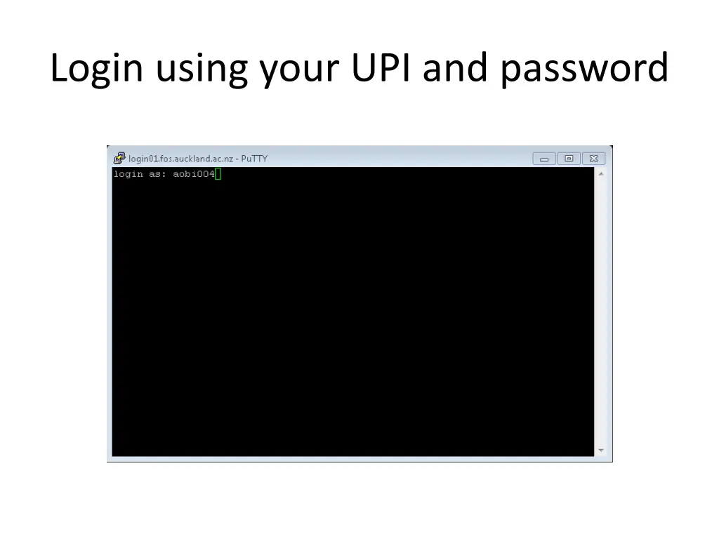 login using your upi and password