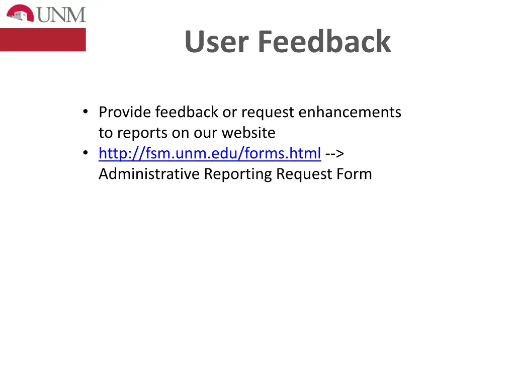 user feedback