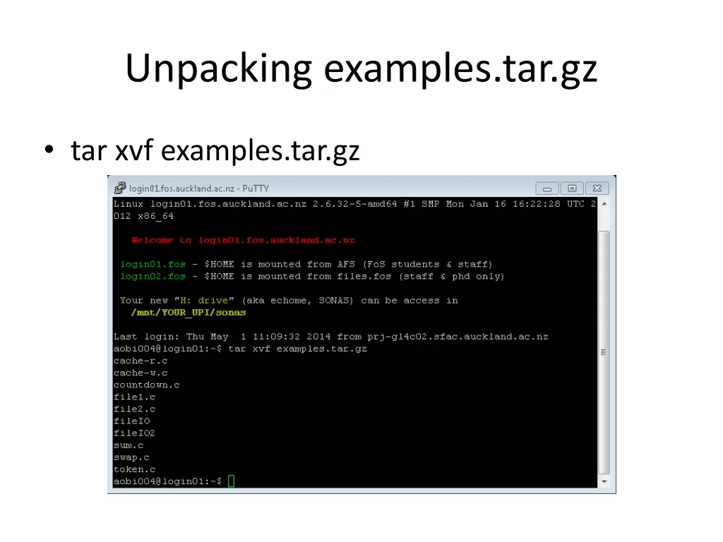 unpacking examples tar gz