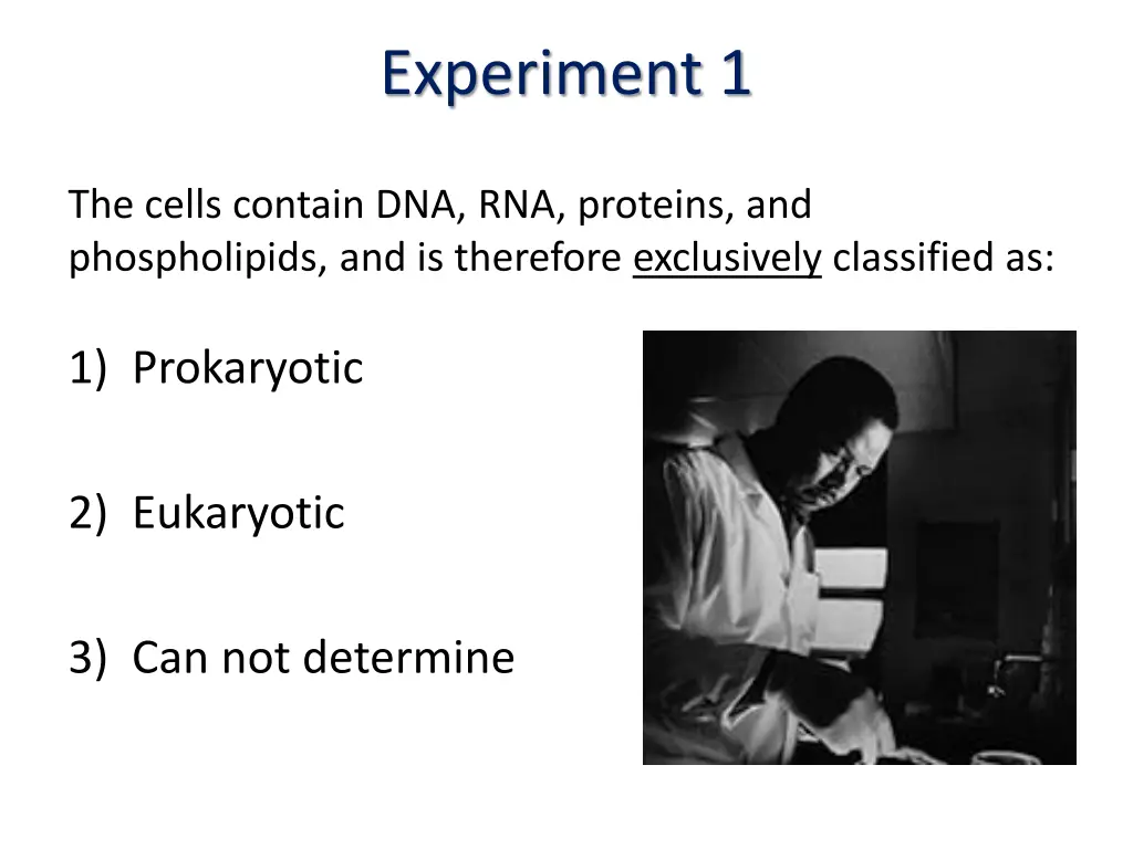 experiment 1 1