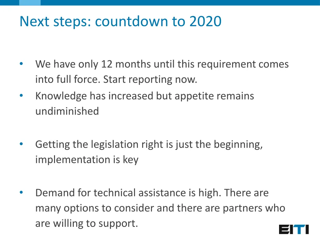 next steps countdown to 2020