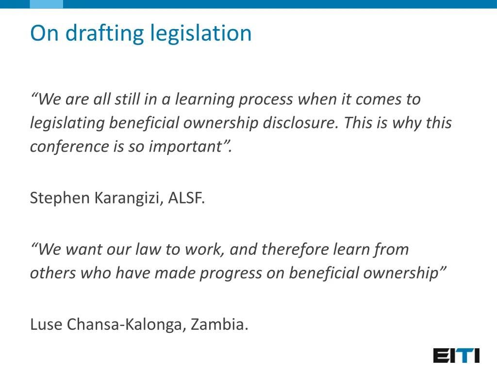 on drafting legislation