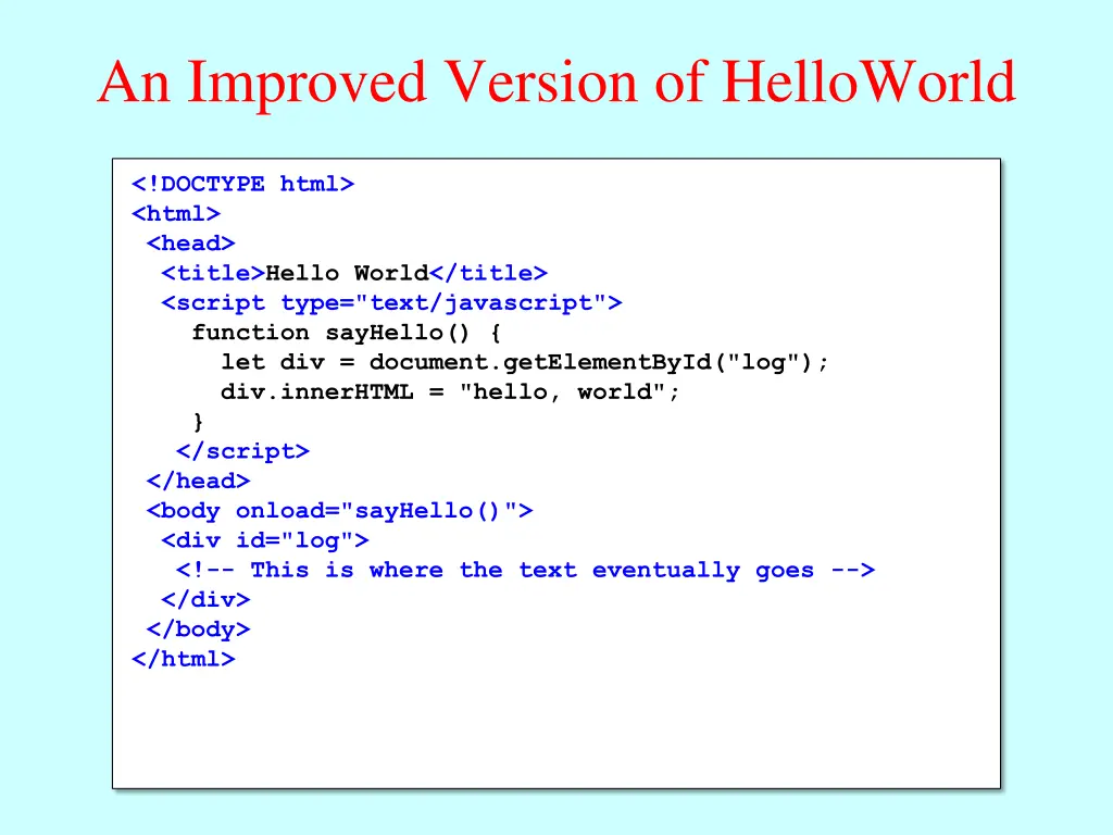 an improved version of helloworld