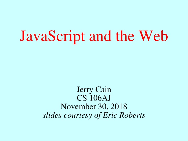 javascript and the web