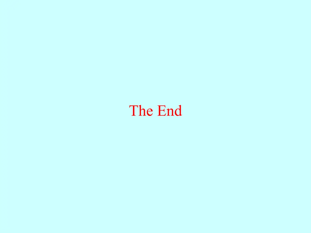 the end