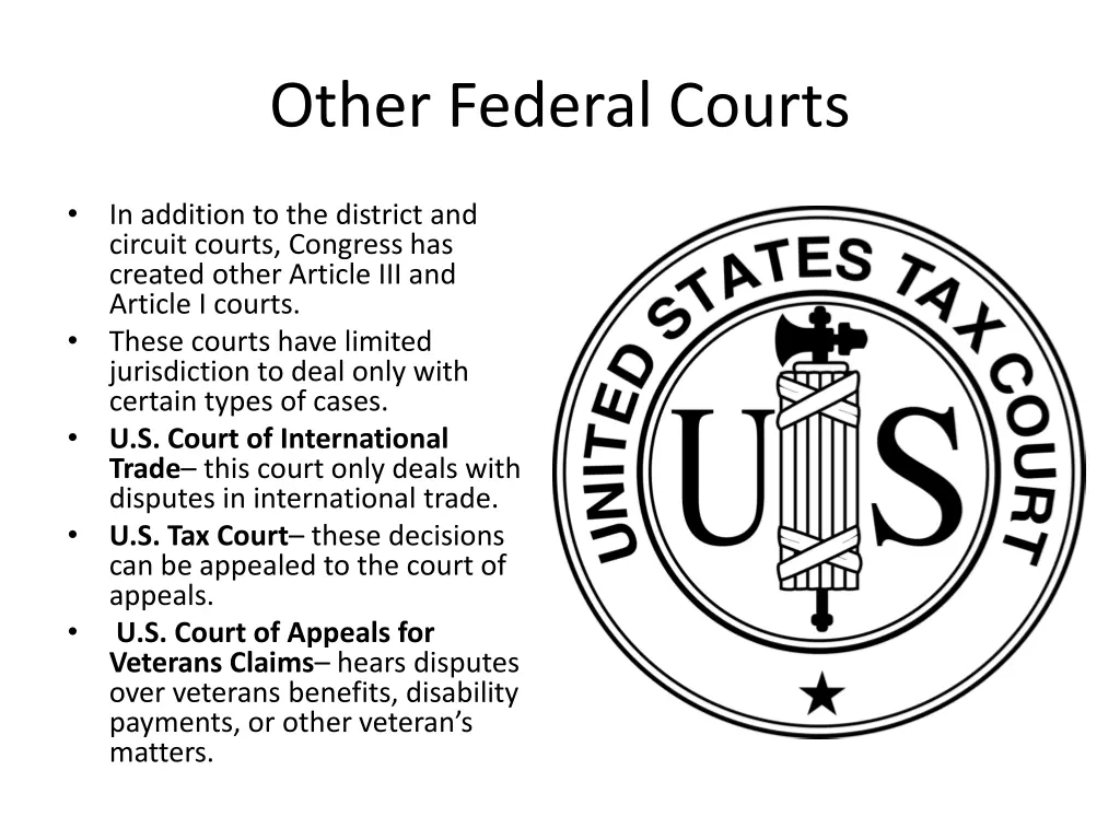 other federal courts