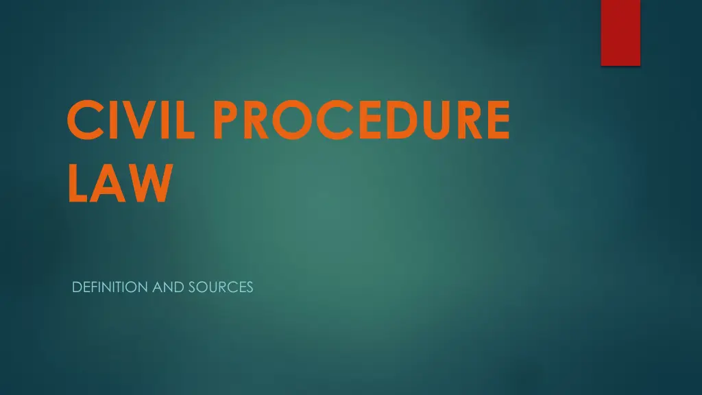 civil procedure law