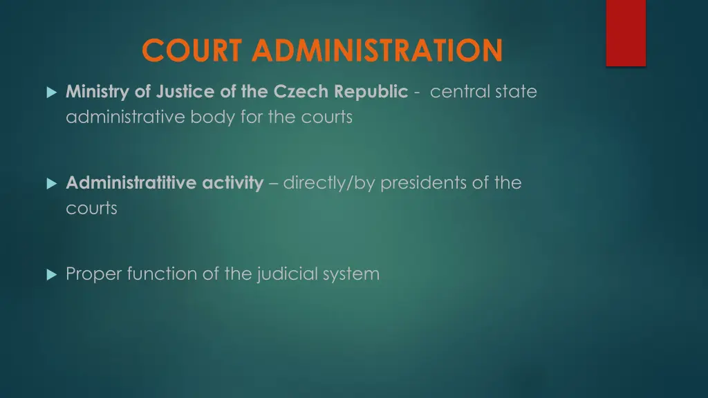 court administration