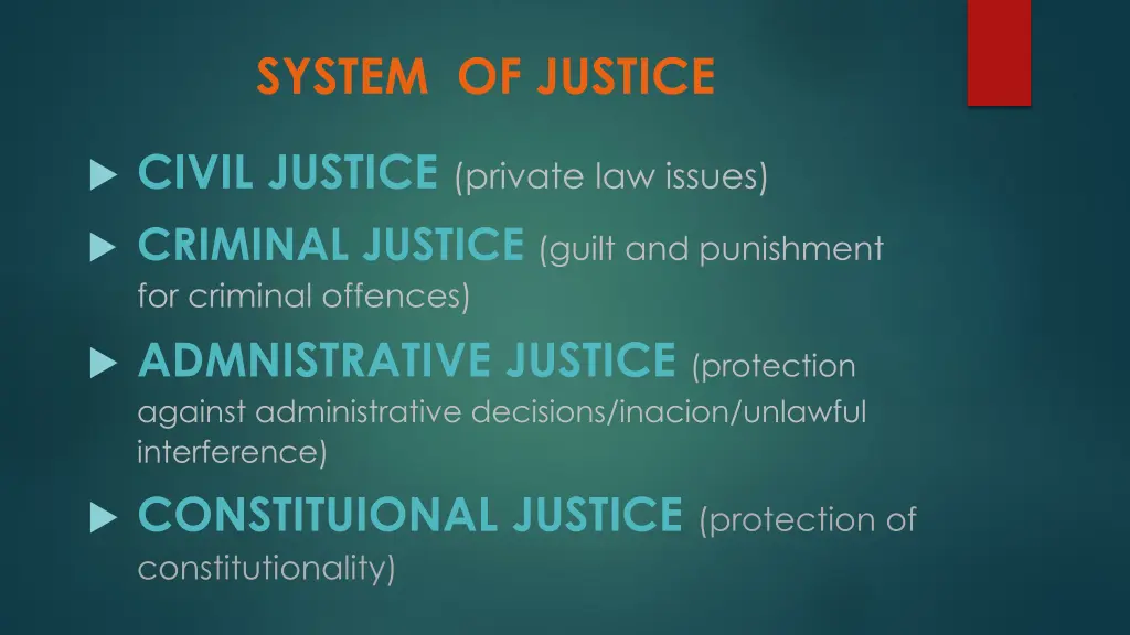 system of justice