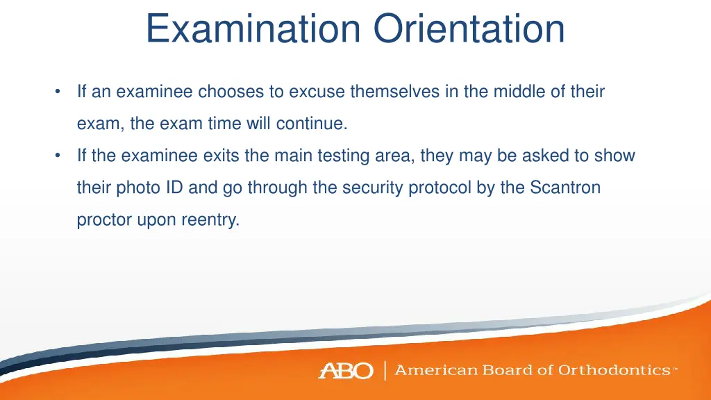 examination orientation 2