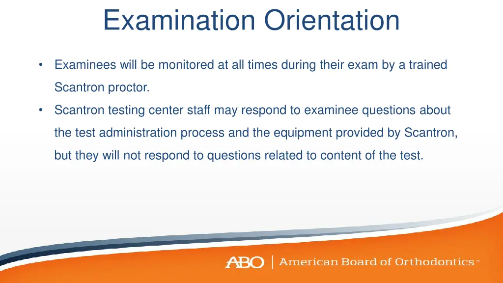 examination orientation 4