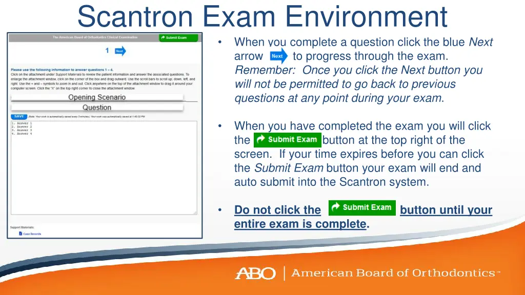 scantron exam environment when you complete