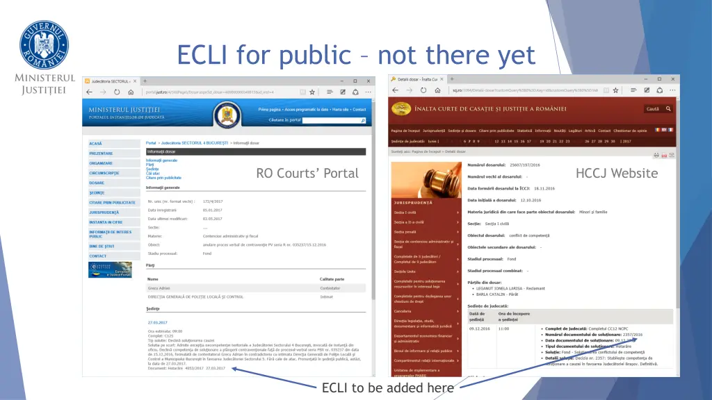 ecli for public not there yet