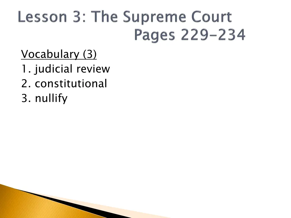 vocabulary 3 1 judicial review 2 constitutional