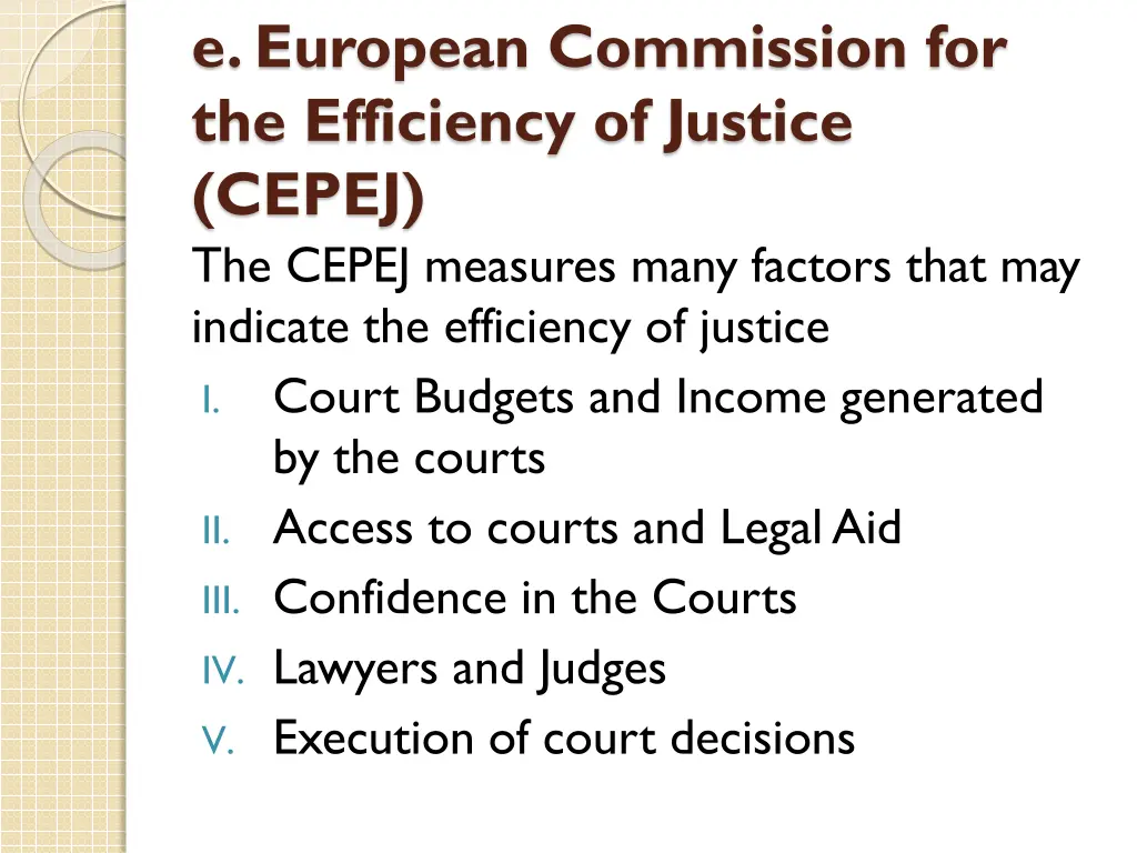 e european commission for the efficiency