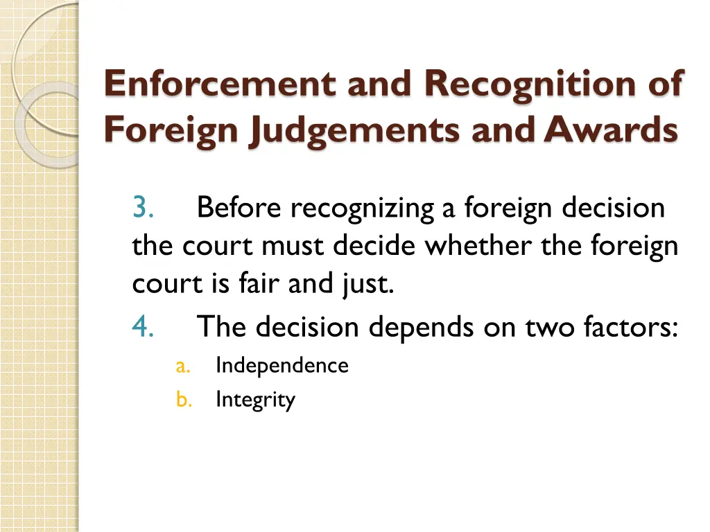 enforcement and recognition of foreign judgements 1