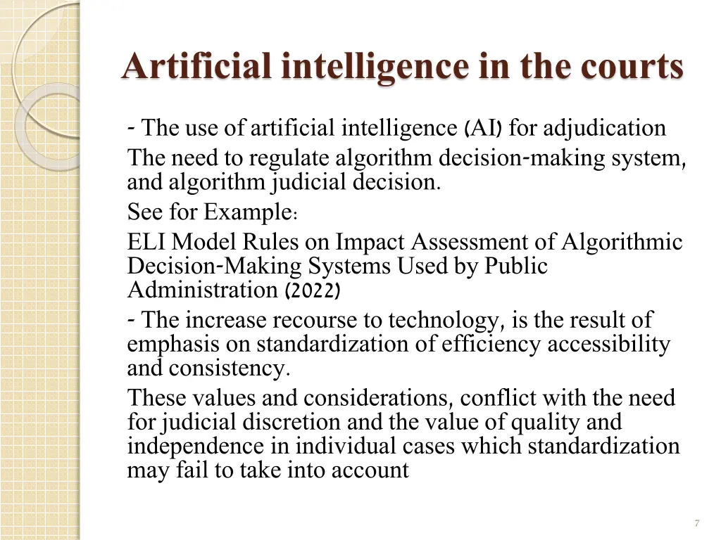 artificial intelligence in the courts