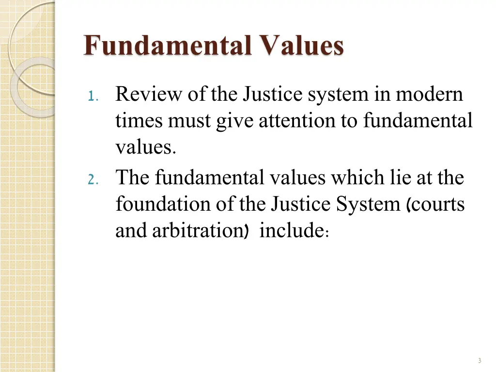 fundamental values