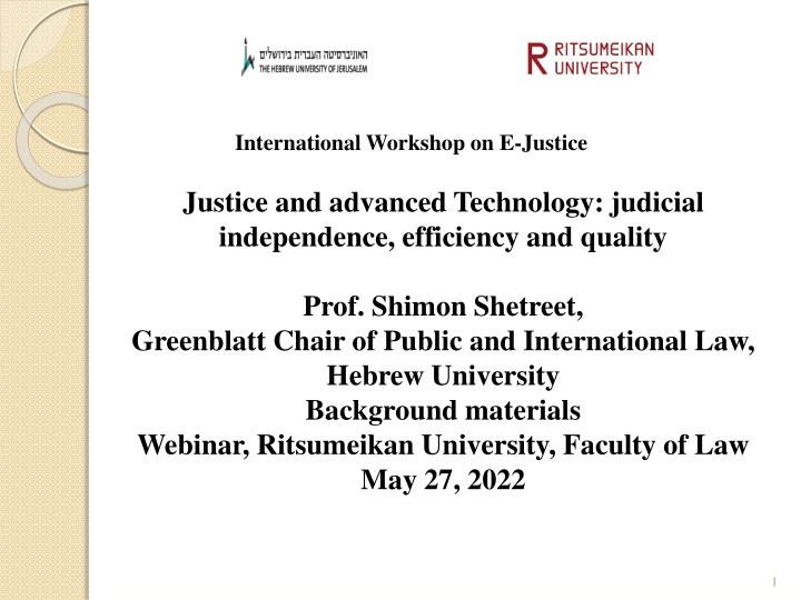 international workshop on e justice justice