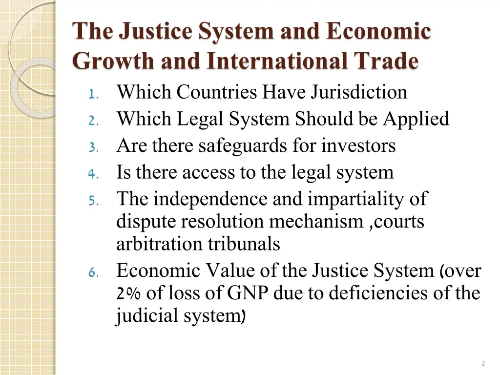 the justice system and economic growth