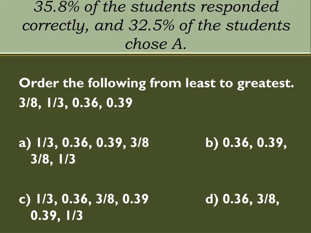 35 8 of the students responded correctly