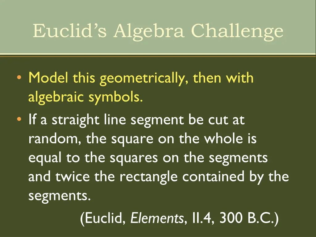 euclid s algebra challenge