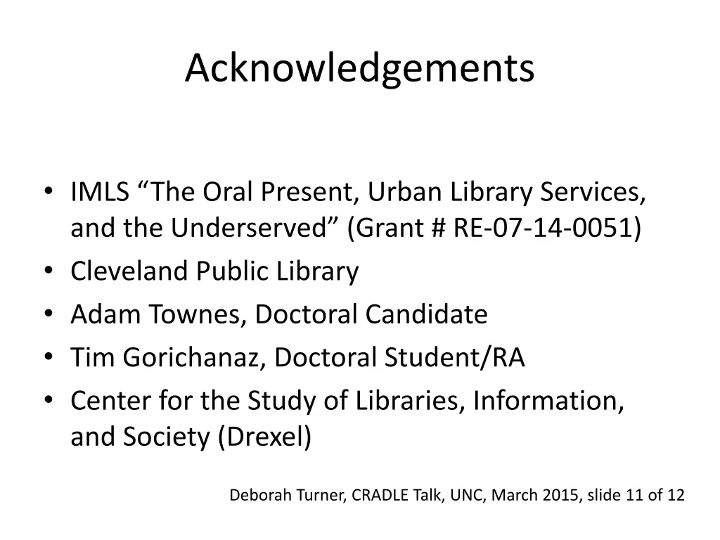 acknowledgements