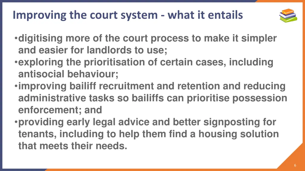 improving the court system what it entails