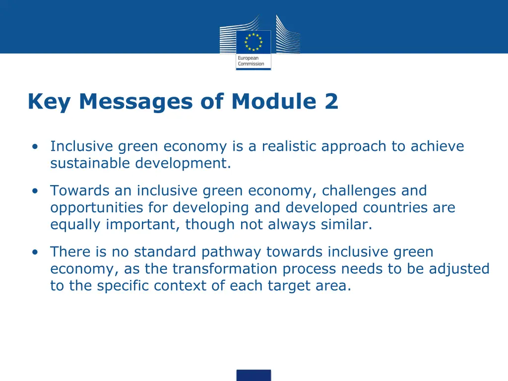 key messages of module 2