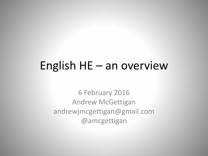 english he an overview