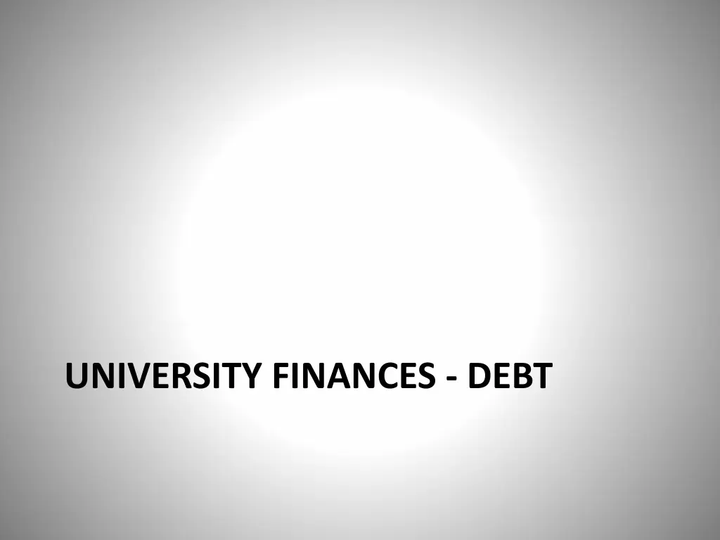 university finances debt