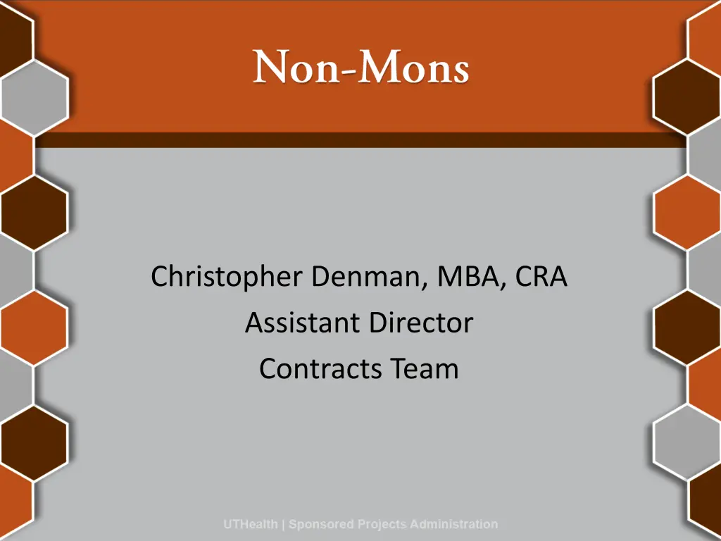 christopher denman mba cra assistant director