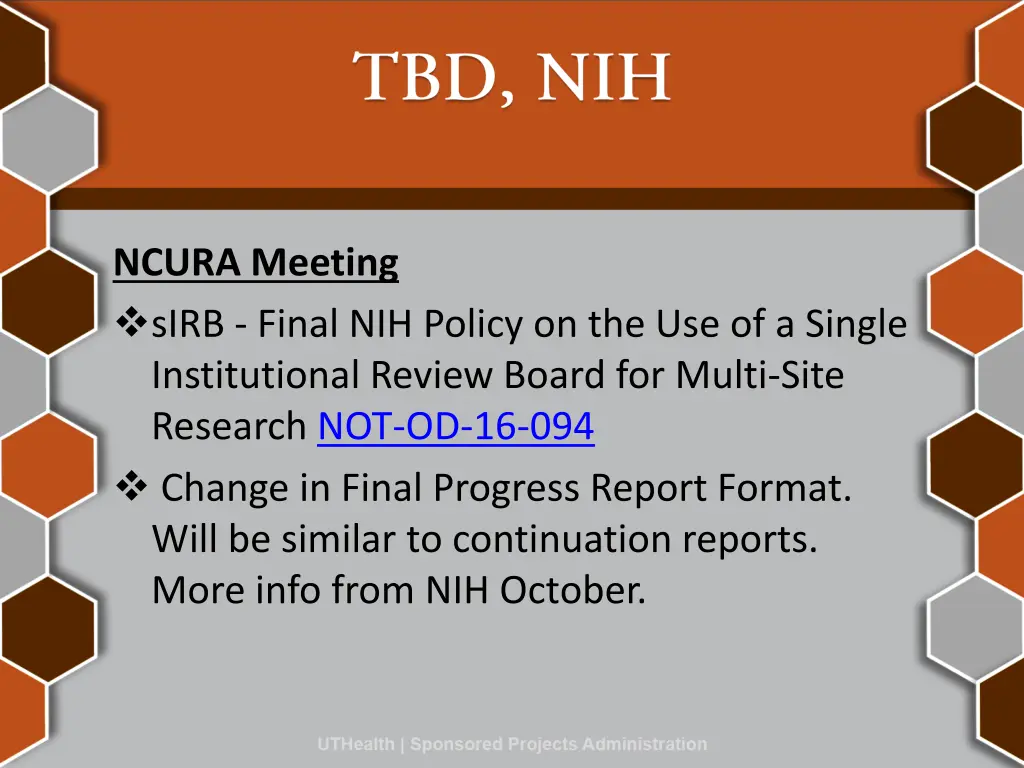 ncura meeting sirb final nih policy