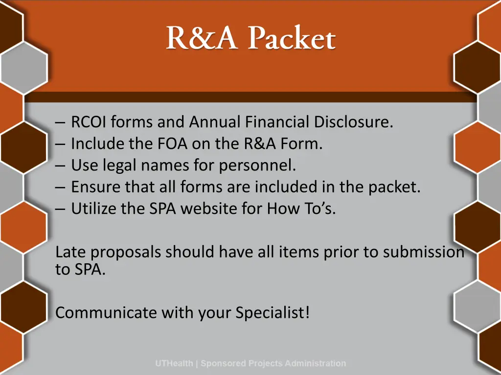 rcoi forms and annual financial disclosure