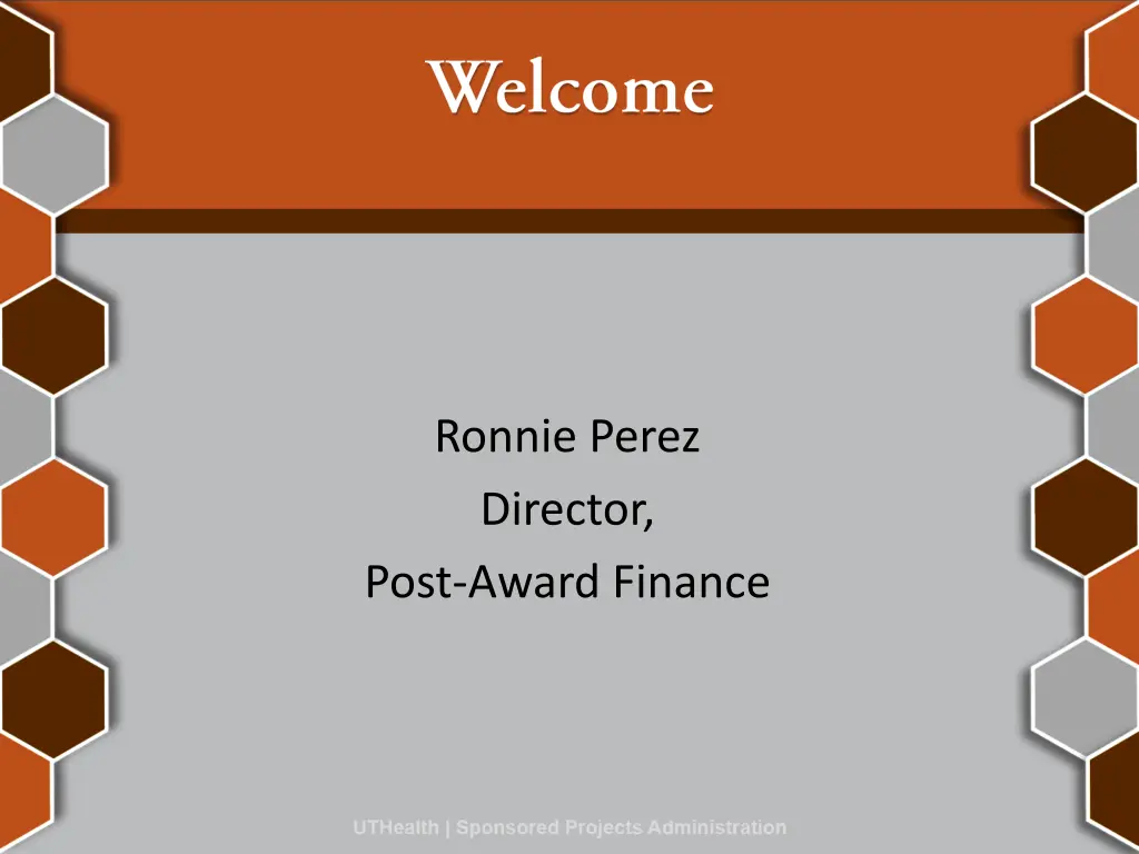 ronnie perez director post award finance