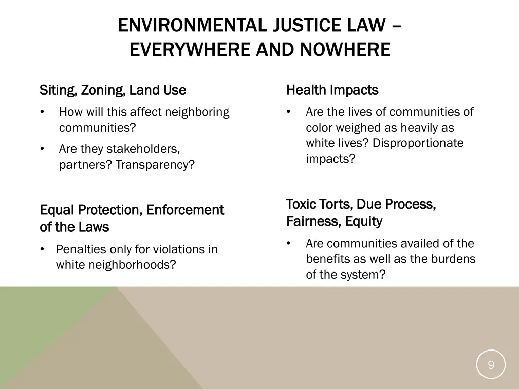 environmental justice law everywhere and nowhere 1