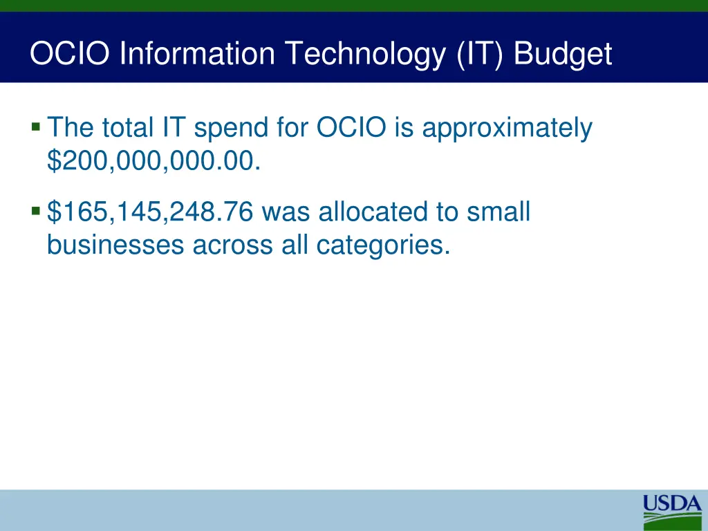 ocio information technology it budget