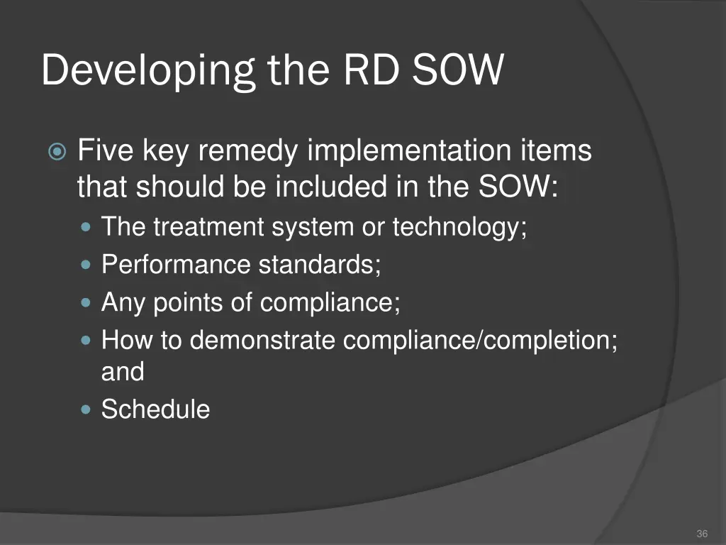 developing the rd sow