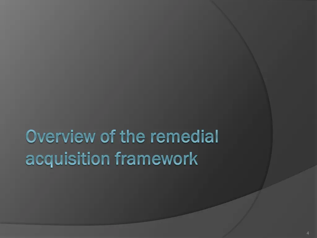 overview of the remedial overview of the remedial