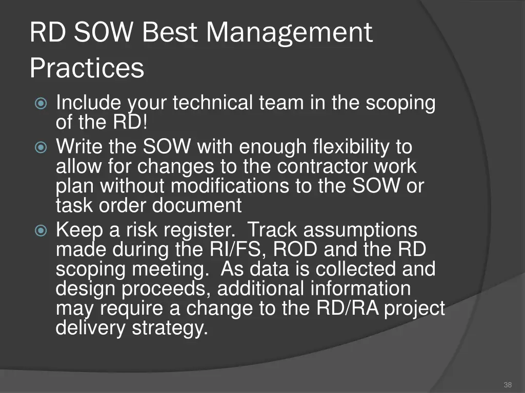 rd sow best management practices include your