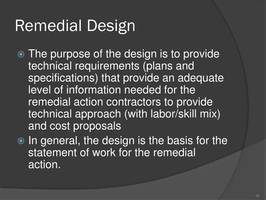 remedial design