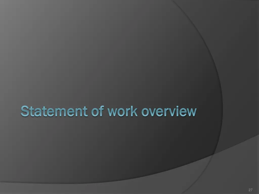 statement of work overview statement of work