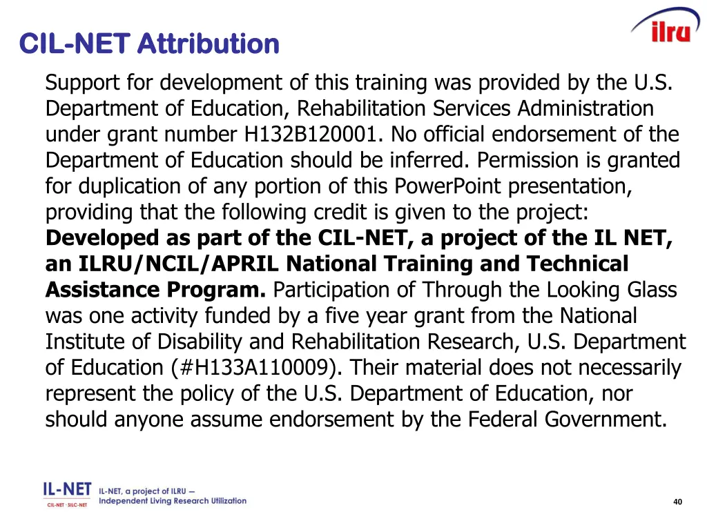 cil cil net attribution net attribution support